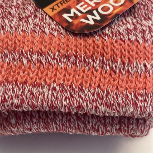 Merino Wool Blend Socks Xtreme Thermal Warm Cold Weather Boot Socks Red - Picture 7 of 14